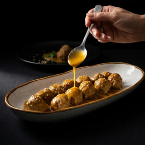 Albondiguillas de Venado y Jabalí en Salsa Teriyaki de Sidra